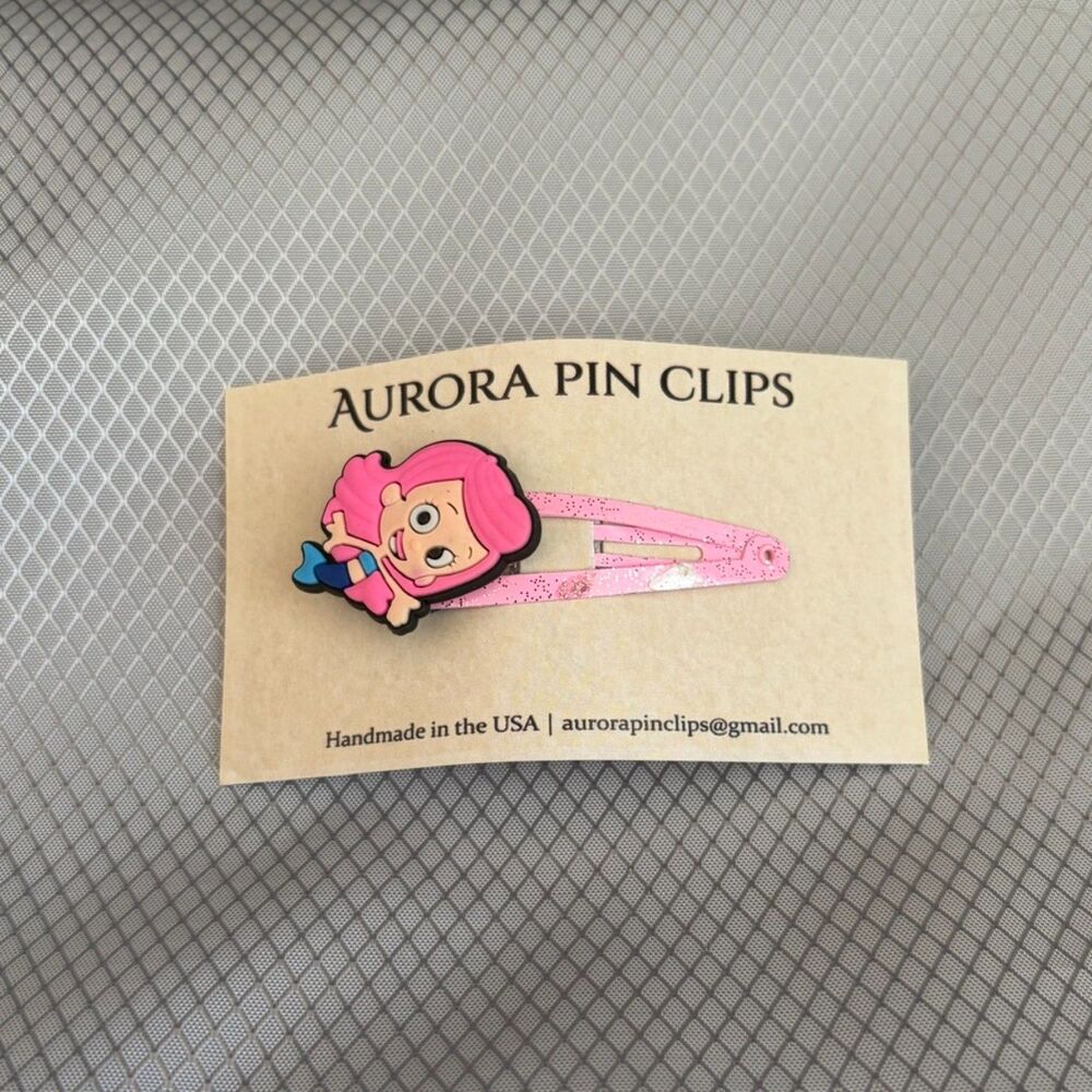 Molly Bubble Guppies - Aurora Pin Clips - 55mm Hair Clip